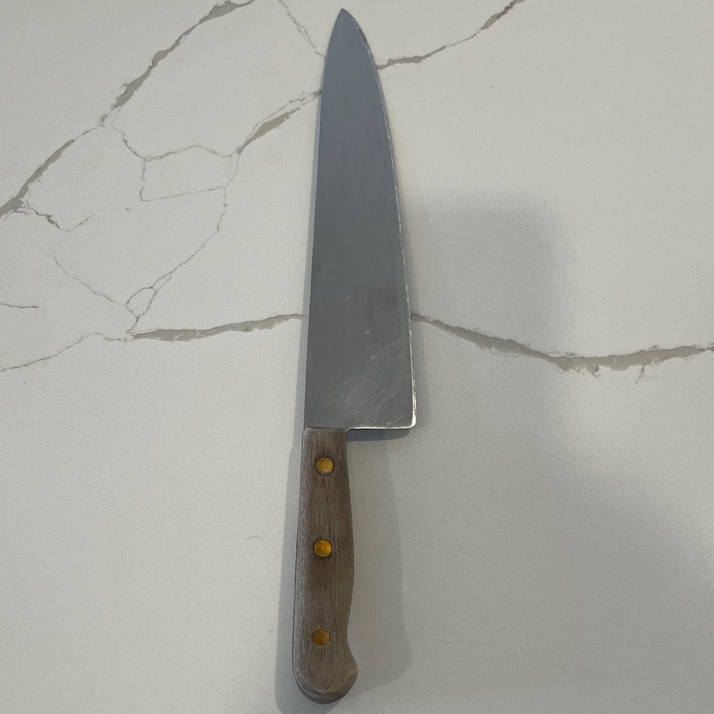 Chicago cutlery Wood-Handled Kitchen Knife with Brass Rivets - Brown Wood